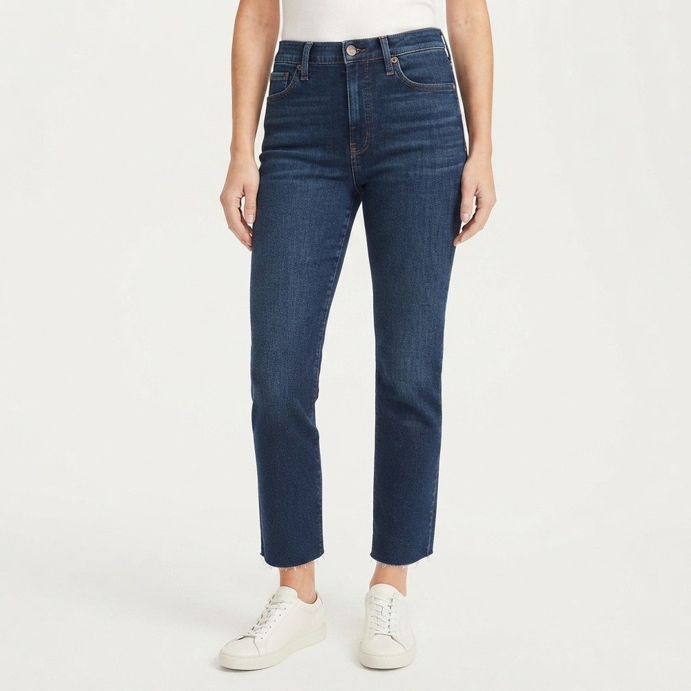 J.Crew Classic Vintage Jean All-Day Stretch Straight Leg Raw Hem Blue Size 31